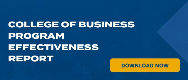 College of Business Program Effectiveness Report Download Button