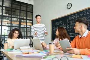 marketing team in meeting