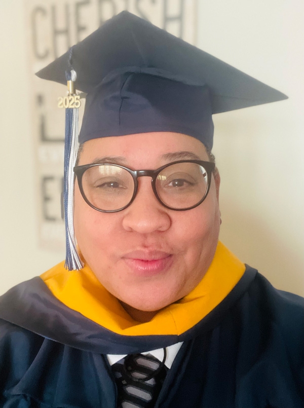 Virginia Henry in her cap and gown.