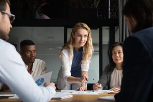 businesswoman in meeting