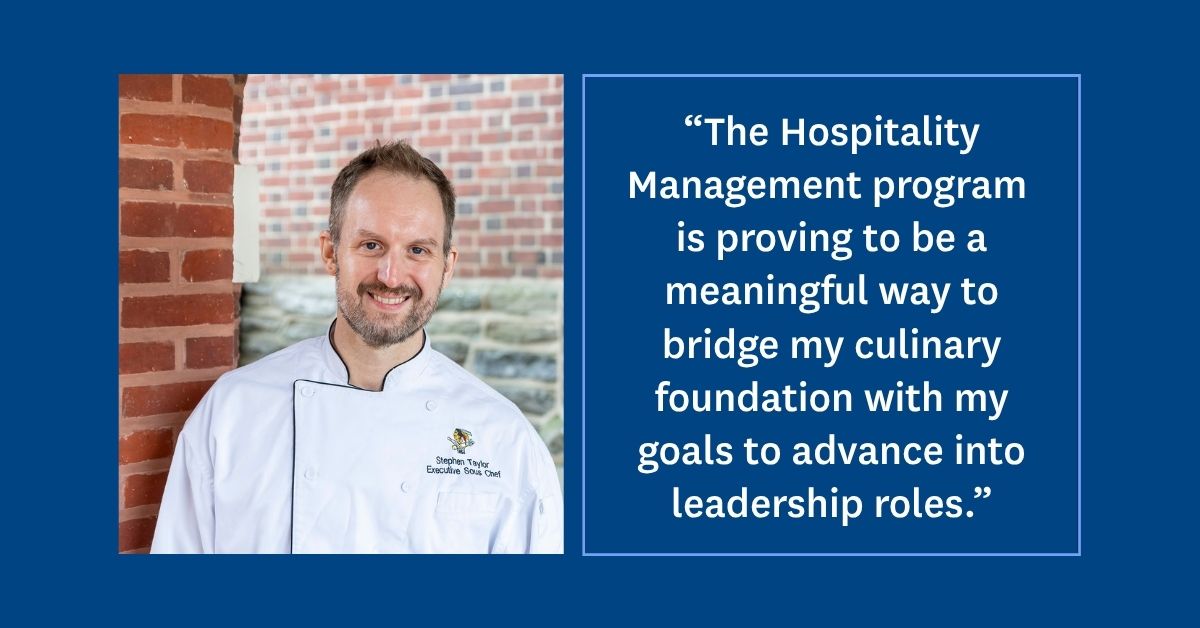 Student Spotlight: Stephen Taylor ’27, A.S. – Hospitality Management banner