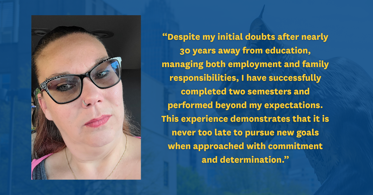 The JWU Online Student Experience: Erica Presley ’27 A.S. Business Administration banner