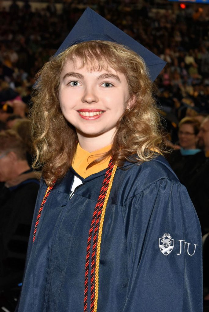 Headshot of Kathleen Campbell in cap and gown.